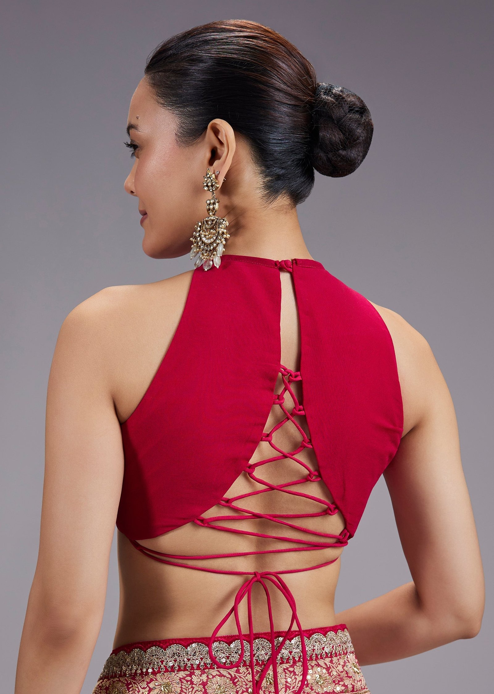 Rani Pink Festive Woven Dola Silk Saree - Image 8